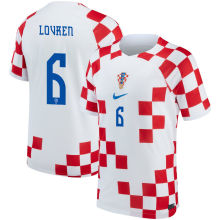 LOVREN # 6 Croatia 1:1 Home Fans Jersey 2022/23
