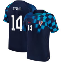 LIVAJA # 14 Croatia 1:1 Away Fans Jersey 2022/23