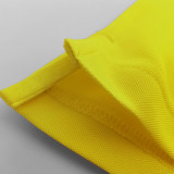 2023 Brazil Yellow Polo Short Jersey