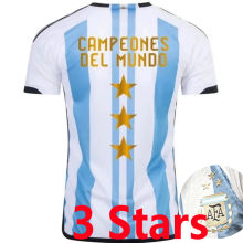 CAMPEONES DEL MUNDO 3 Stars Argentina 1:1 Home Fans Jersey (3 Stars 3星) 2022/23