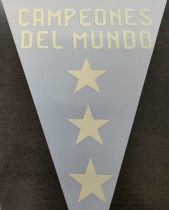 CAMPEONES DEL MUNDO 3 Stars Argentina 阿根廷用  (You can buy it alone OR tell us which jersey to print it on. )