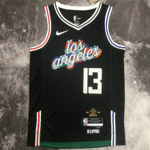 Clippers GEORGE #13 Black City Edition NBA Jerseys