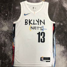 Nets HARDEN # 13 White City Edition NBA Jerseys