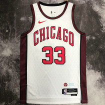 Bulls PIPPEN #33 White City Edition NBA Jerseys