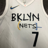 Nets DURANT # 7 White City Edition NBA Jerseys