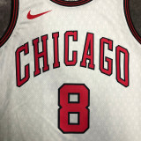 Bulls LAVINE #8 White City Edition NBA Jerseys