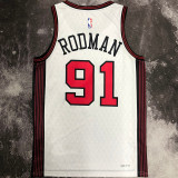 Bulls RODMAN #91 White City Edition NBA Jerseys