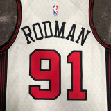 Bulls RODMAN #91 White City Edition NBA Jerseys