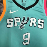 Spurs PARKER #9 Light Green City Edition NBA Jerseys