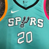 Spurs GINOBILI #20 Light Green City Edition NBA Jerseys