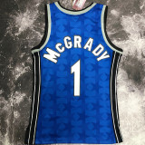 2000/01 Magic MCGRADY #1 Blue Retro NBA Jerseys 热压