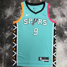Spurs PARKER #9 Light Green City Edition NBA Jerseys