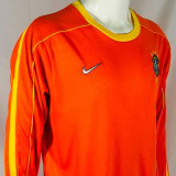 1998 Brazil GK Orange Retro Long Sleeve Jersey