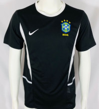 2002 Brazil GK Black Retro Soccer Jersey