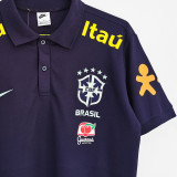 2023 Brazil Royal Blue Polo Short Jersey