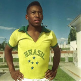 1958 Brazil Home Yellow Retro Soccer Jersey