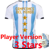 CAMPEONES DEL MUNDO 3 Stars Argentina Player Version Jersey (3 Stars 3星) ★★