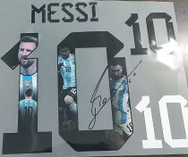 MESSI #10 Signature Version Argentina Home Font 2023 签名版 (You can buy it alone OR tell us which jersey to print it on. )