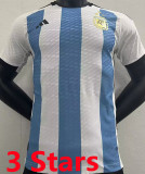 MESSI #10 Signature Version Argentina Home Player Version Jersey (3 Stars 3星 1字签名版) ★★