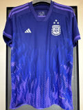 2022/23 Argentina 1:1 Quality Away Fans Jersey  (3 Stars 3星)