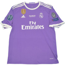 2016/17 RM Purple UCL FINAL CARDIFF 2017 Retro Soccer Jersey (Have All Patch 全臂章有胸前字)