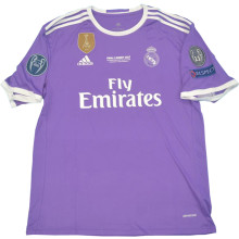 2016/17 RM Purple UCL FINAL CARDIFF 2017 Retro Soccer Jersey (Have All Patch 全臂章有胸前字)