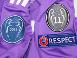 2016/17 RM Purple UCL FINAL CARDIFF 2017 Retro Long Sleeve Jersey (Have All Patch 2016+11 全臂章有胸前字)