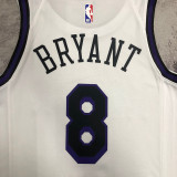2023 Lakers BRYANT #8 White City Edition NBA Jerseys
