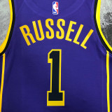 2023 Lakers RUSSELL #1 Blue  NBA Jerseys 热压