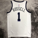 2023 Lakers RUSSELL #1 White  NBA Jerseys 热压