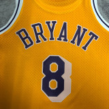 2023 Lakers BRYANT #8 Yellow Retro NBA Jerseys 热压