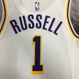 2023 Lakers RUSSELL #1 White  NBA Jerseys 热压