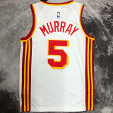 2023 Hawks MURRAY #5 White NBA Jerseys