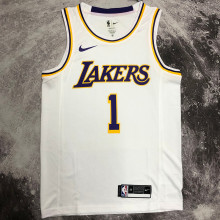 2023 Lakers RUSSELL #1 White  NBA Jerseys 热压