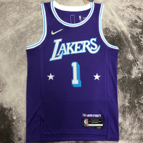 2023 Lakers RUSSELL #1 Blue NBA Jerseys 热压