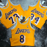 2023 Lakers BRYANT #8 Yellow Retro NBA Jerseys 热压