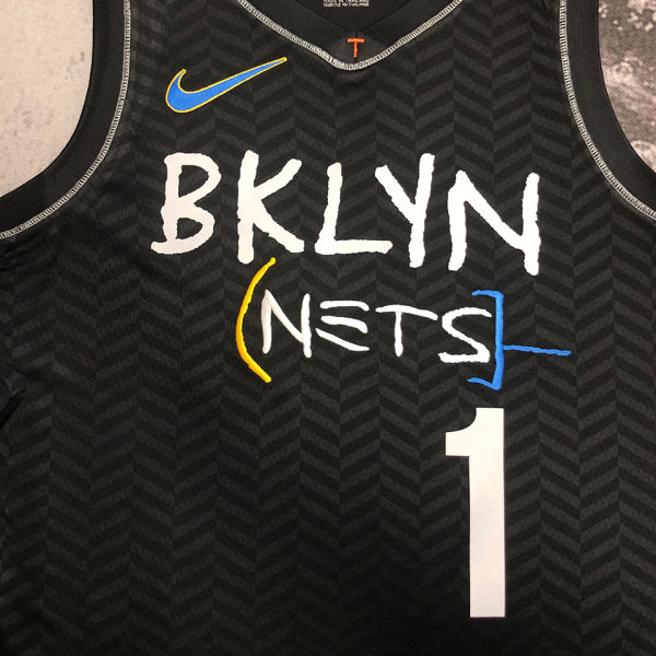 2023 Nets BRIDGES 1 Black NBA Jerseys