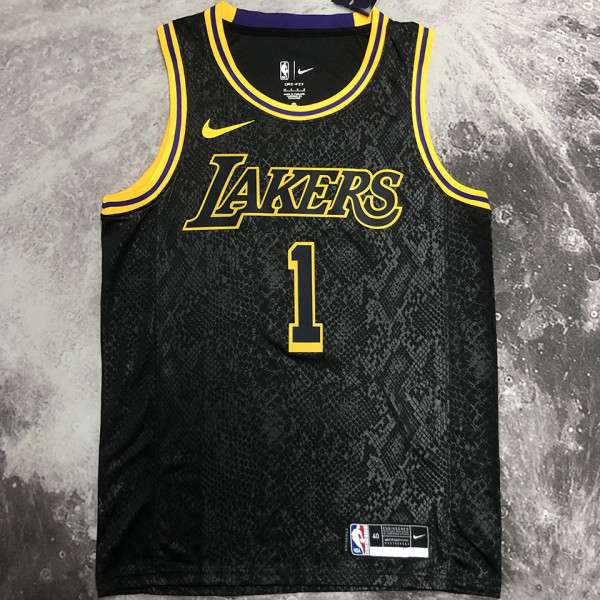 2023 Lakers RUSSELL #1 Black NBA Jerseys 热压