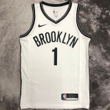 2023 Nets BRIDGES #1 White NBA Jerseys