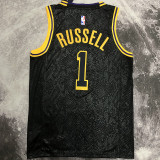 2023 Lakers RUSSELL #1 Black NBA Jerseys 热压