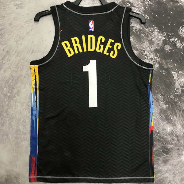 2023 Nets BRIDGES 1 Black NBA Jerseys