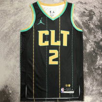 2023 Hornets  BALL #2 Black City Edition NBA Jerseys