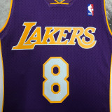 2000/01 Lakers BRYANT #8 purple Retro NBA Jerseys热压