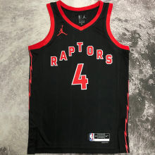 2023 Toronto Raptors BARNES #4 Black NBA Jerseys