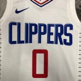 Clippers WESTBROOK #0 White NBA Jerseys