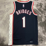 Nets BRIDGES #1 Black City Edition NBA Jerseys