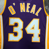 1999/00 Lakers ONEAL #8 purple Retro NBA Jerseys热压