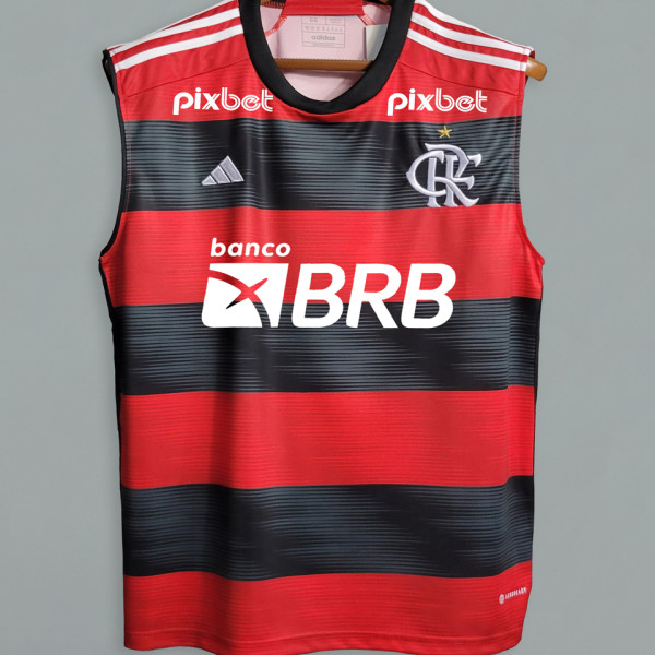 2023/24 Flamengo Home Fans Vest Jersey (All Sponsor 全广告)