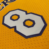 1999/00 Lakers BRYANT #8 Yellow Retro NBA Jerseys 热压