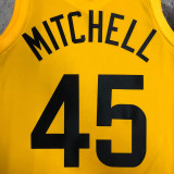2023 Jazz MICHELL #45 Yellow NBA Jerseys